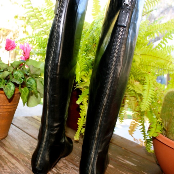 Vera Wang Leather Knee-High Boots - Picture 4 of 10